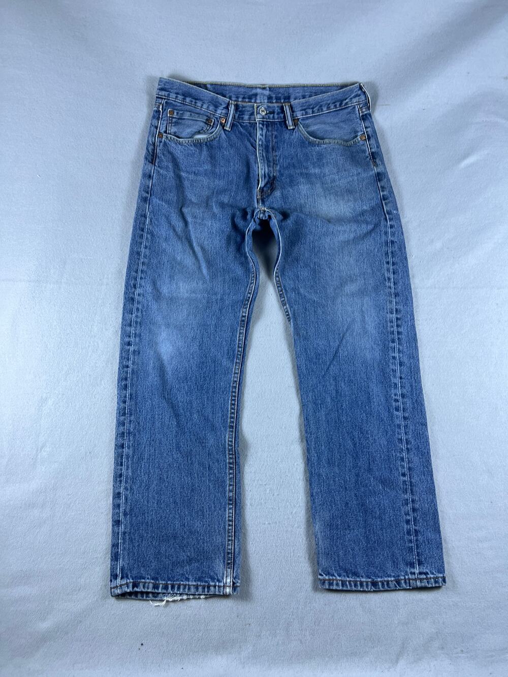 Levi's 505 Jeans Mens 36x30 Blue Regular Fit Straight Leg Medium Wash Denim